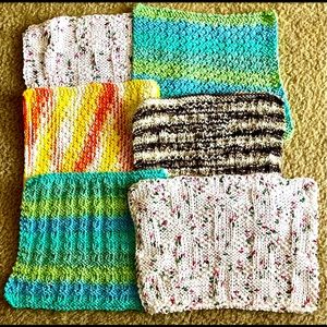 6 Handmade Washcloths (Multiple Colors)
